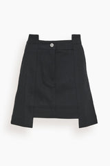 JW Anderson - JW Anderson Padlock Strap Mini Skirt in White/Black 8 / 4 US - Hampden Clothing