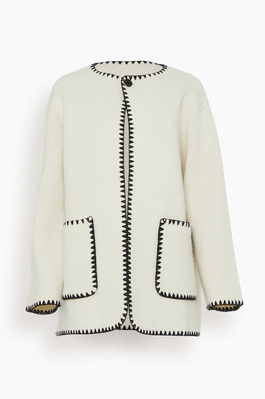Lisa Yang Sweaters Joline Cardigan in Cream