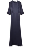 Mansur Gavriel Clothing Silk Charmeuse Fine Dress in Blu