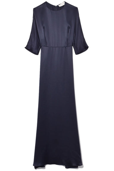 Mansur Gavriel Clothing Silk Charmeuse Fine Dress in Blu