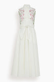 Giambattista Valli Dresses Popeline Flowered Willow Print Dress in Ivory/Multi