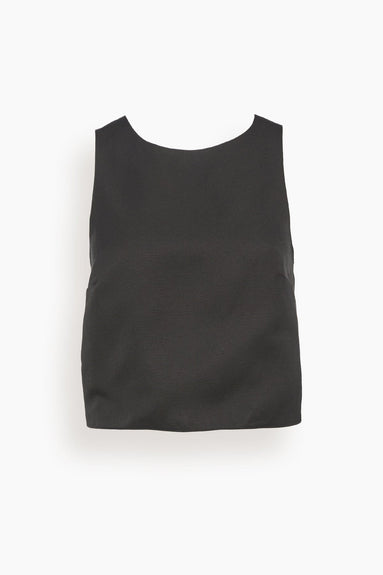 Loulou Studio Tops Sanibel Cross Back Top in Black
