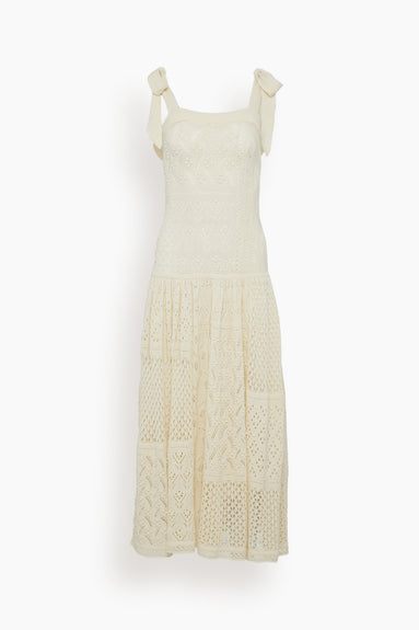 Anneke Patchwork Dress in Cream