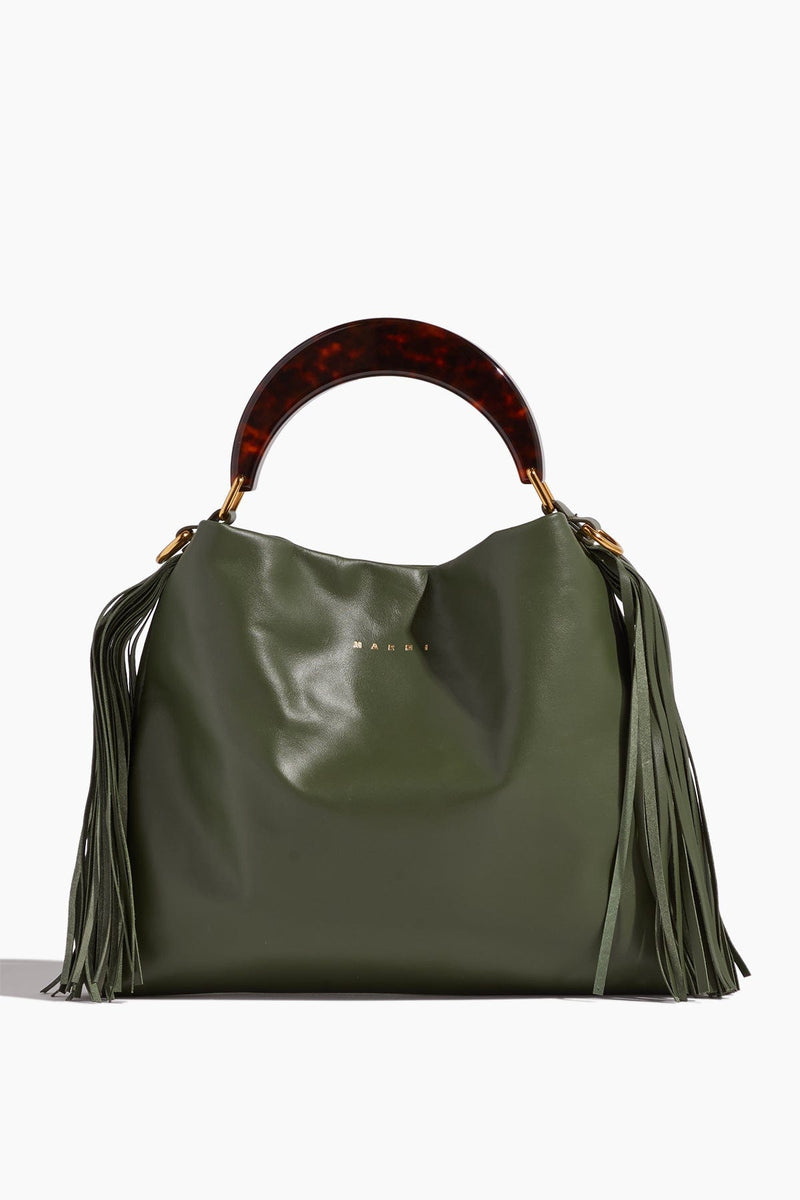 Marni Extra Large Leather Hobo Shoulder Bag