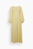 Carolyn Dress in Pale Yellow Stripe
