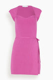 Jonathan Simkhai Dresses Covina Mini Wrap Dress in Opera Pink