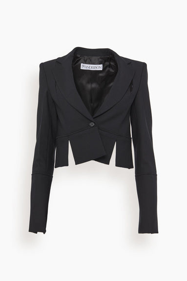 JW Anderson Jackets Cropped Slit Jacket in Black