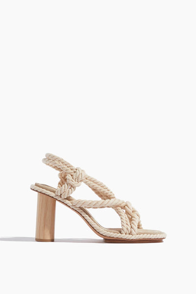 Uma Twisted Rope High Heel in Natural