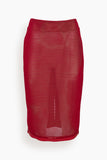 Coccinelle Pencil Skirt in Red