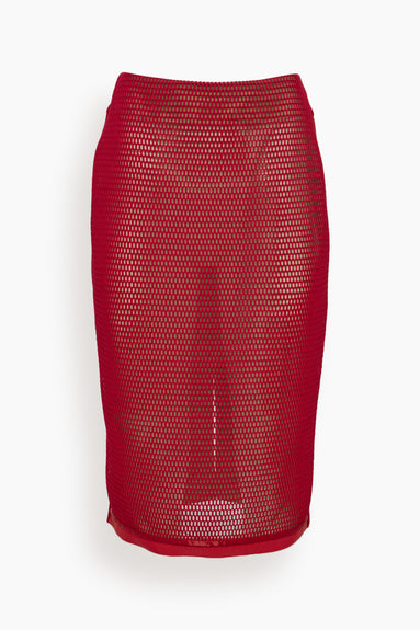 Coccinelle Pencil Skirt in Red