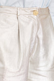 Forte Forte Shorts Laminated Suede Shorts in Silver