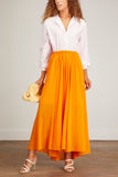 Forte Forte Skirts Cotton Silk Voile Elasticated Skirt in Tangerine