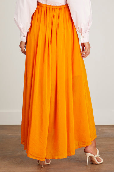 Forte Forte Skirts Cotton Silk Voile Elasticated Skirt in Tangerine