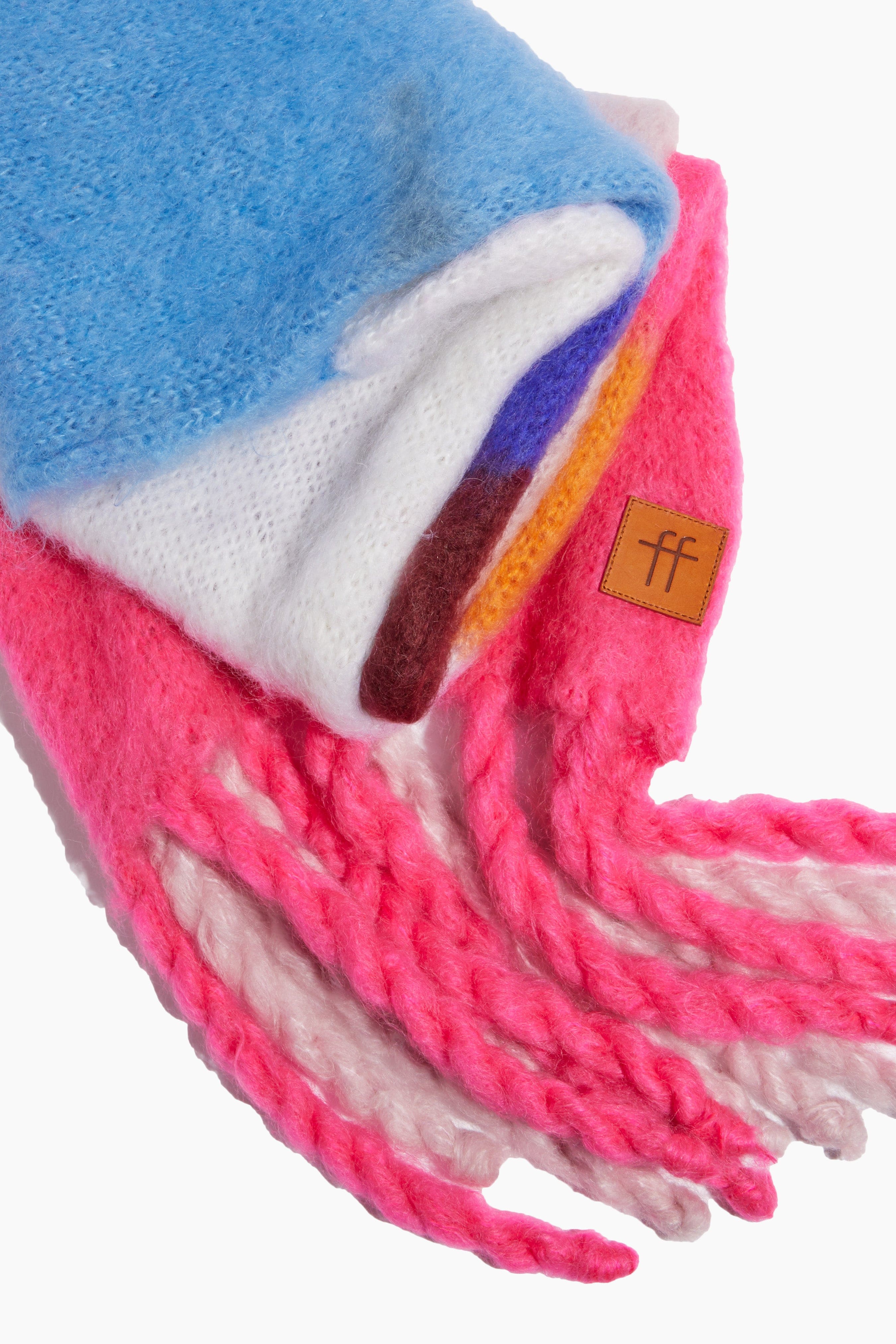 Forte Forte Scarves Diamante Inlay Scarf in Arcoiris Forte Forte Diamante Inlay Scarf in Arcoiris