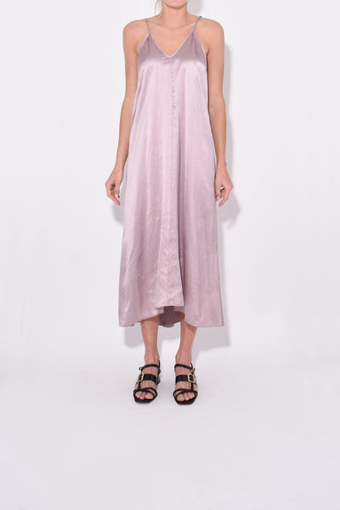 Forte Forte Clothing Shaded Satin Dress with Knot in Glicine