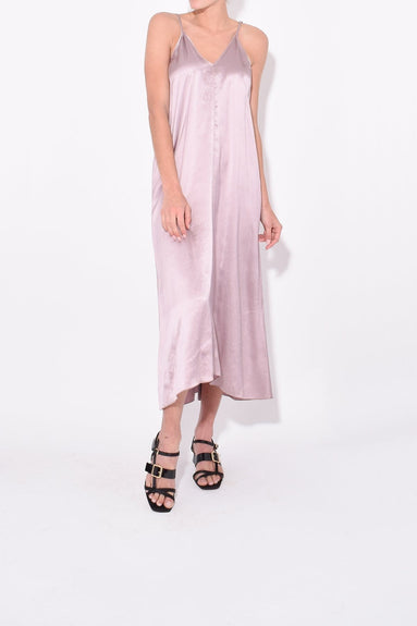 Forte Forte Clothing Shaded Satin Dress with Knot in Glicine