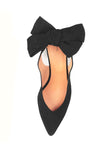 Ganni Shoes Bow Kitten Heel Pumps in Black