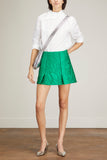 Ganni Tops Cotton Poplin Asymmetrical Collar Shirt in Bright White