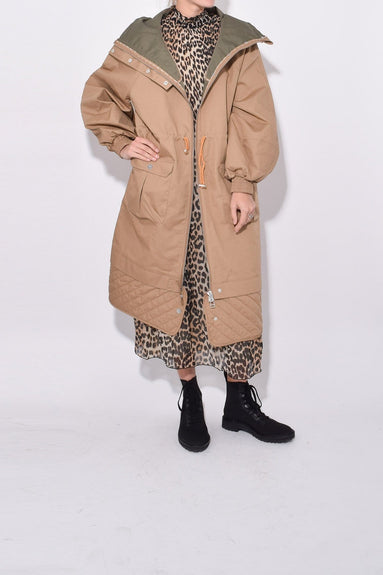 Ganni Clothing Double Cotton Jacket in Tigers Eye Ganni Double Cotton Jacket in Tigers Eye