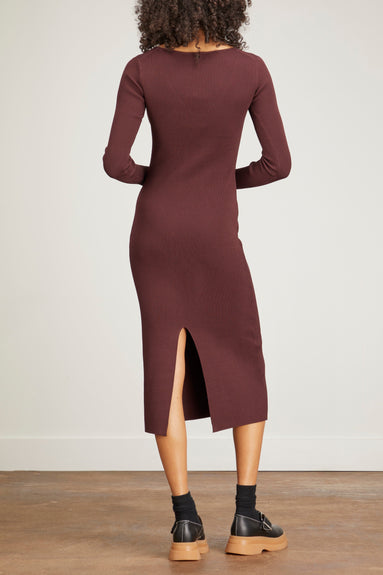 Ganni Dresses Low V-Neck Slim Dress in Port Royale Ganni Low V-Neck Slim Dress in Port Royale