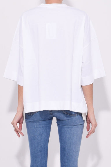 Ganni Clothing Oversized Western T-Shirt in Bright White