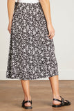 Ganni Skirts Printed Crepe Wrap Skirt in Black