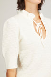 Ganni Tops Short Sleeve Top in Egret Ganni Short Sleeve Top in Egret