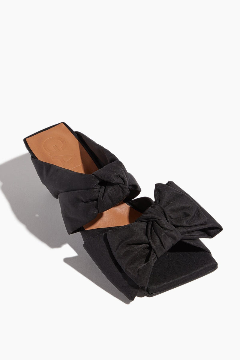 Ganni Soft Bow Heel Sandal in Black – Hampden Clothing
