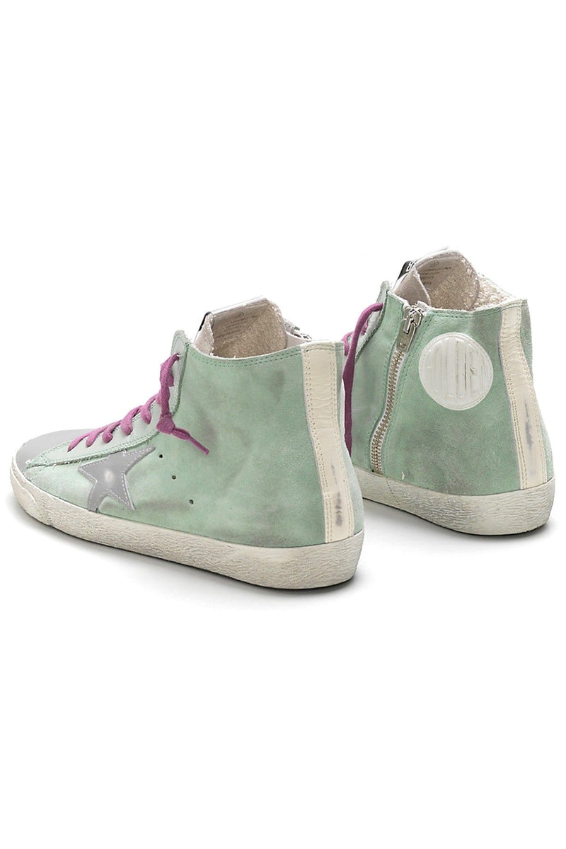 Golden Goose Francy Sneakers in Mint Suede/Silver Star – Hampden