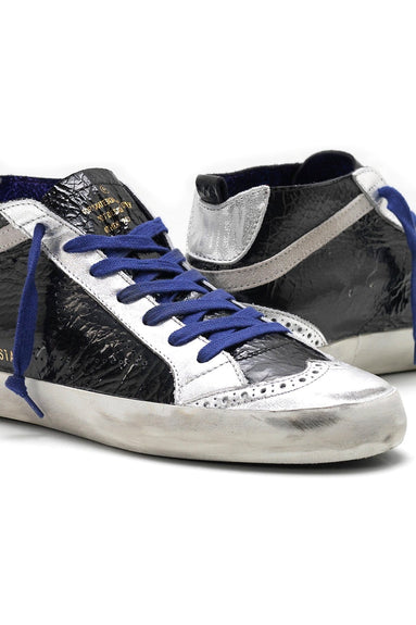 Golden Goose Shoes Mid Star Sneakers in Double Black Leather/Skate Golden Goose Mid Star Sneakers in Double Black Leather/Skate