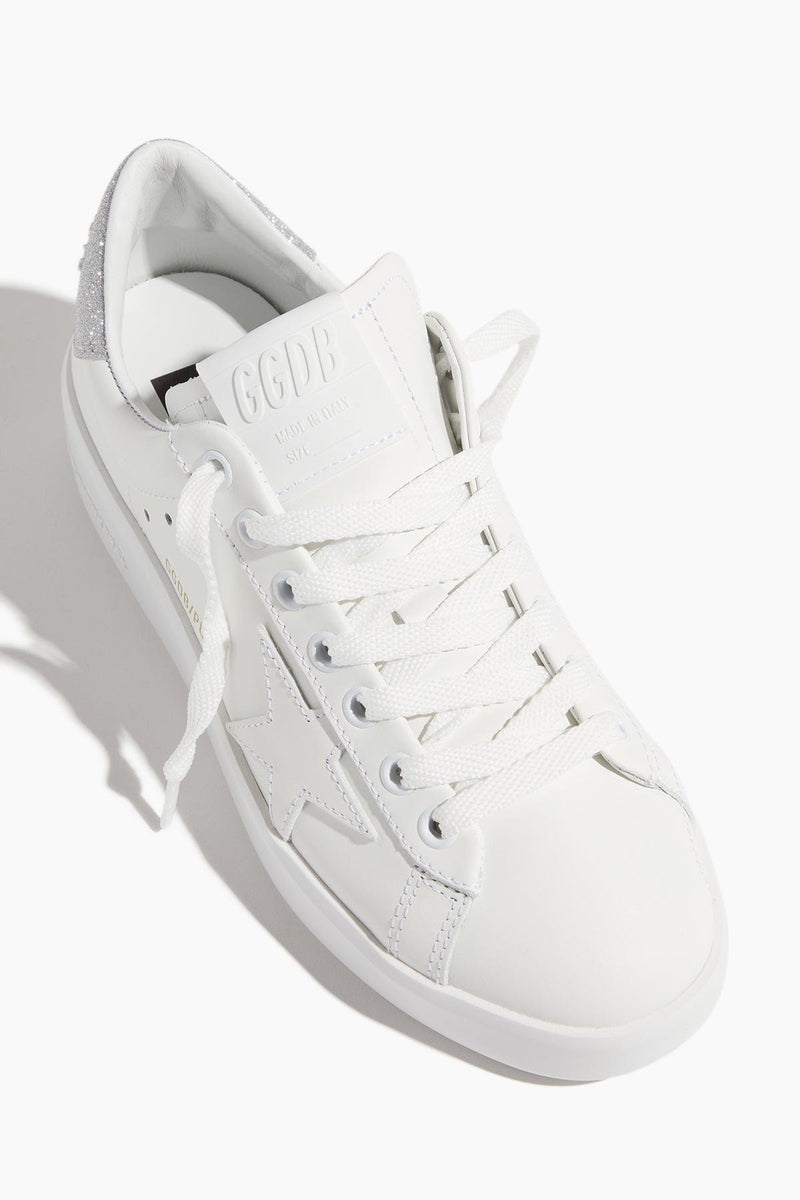 Golden Goose Pure Star Sneaker in White/Silver – Hampden Clothing