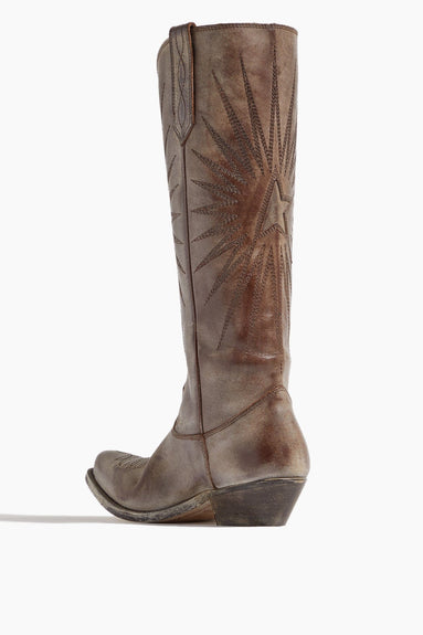 Golden Goose Tall Boots Wish Star Leather High Boot in Brown Golden Goose Wish Star Leather High Boot in Brown