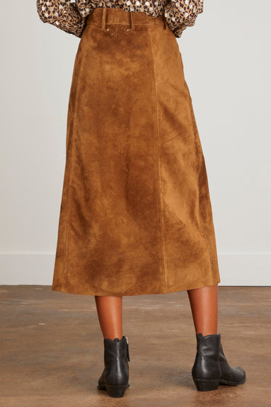 Golden Goose Skirts Buttoned Pencil Skirt in Tobacco Brown Golden Goose Buttoned Pencil Skirt in Tobacco Brown