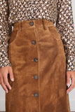 Golden Goose Skirts Buttoned Pencil Skirt in Tobacco Brown Golden Goose Buttoned Pencil Skirt in Tobacco Brown
