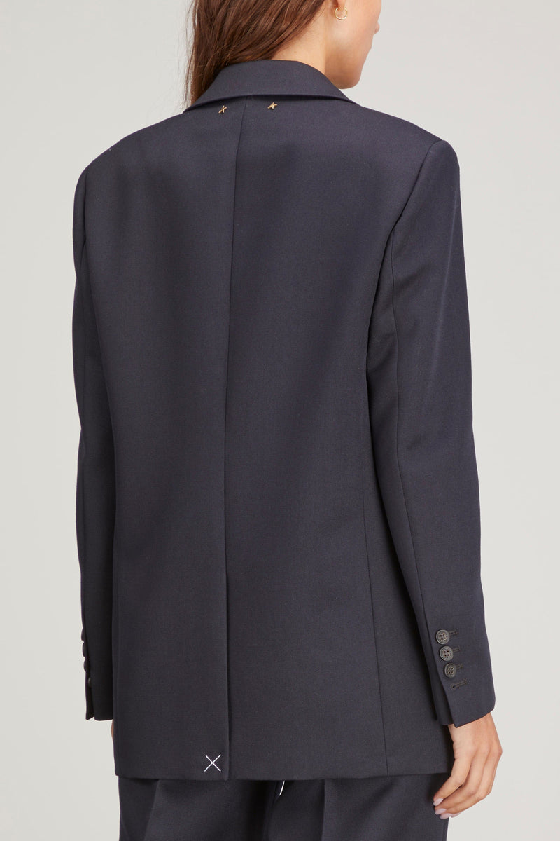 Golden Goose Single Breasted Tom Boy Blazer in Dark Blue – Hampden