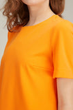 Harris Wharf Dresses A-Line Dress in Orange Peel
