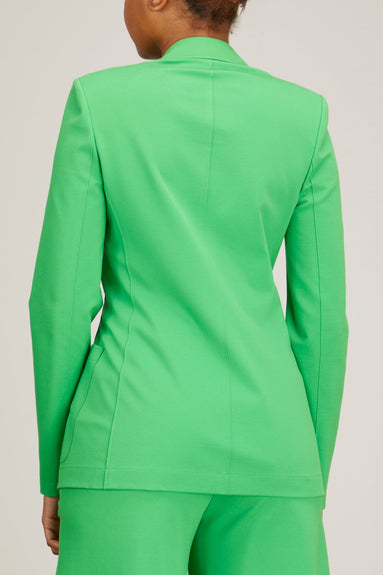 Harris Wharf Jackets Double Breasted Blazer with Shoulder Pads in Apple Green