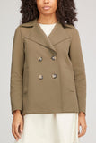 Harris Wharf Coats Peacoat in Moss Green Harris Wharf Peacoat in Moss Green
