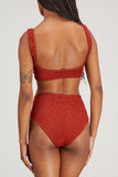Hunza G Swimwear Nadine Bikini in Metallic Chestnut Hunza G Nadine Bikini in Metallic Chestnut