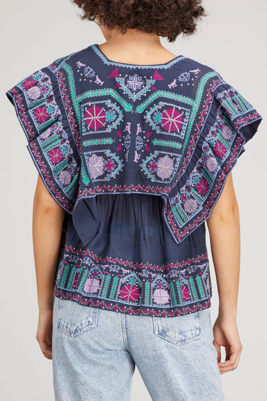 Isabel Marant Tops Clover Top in Faded Night