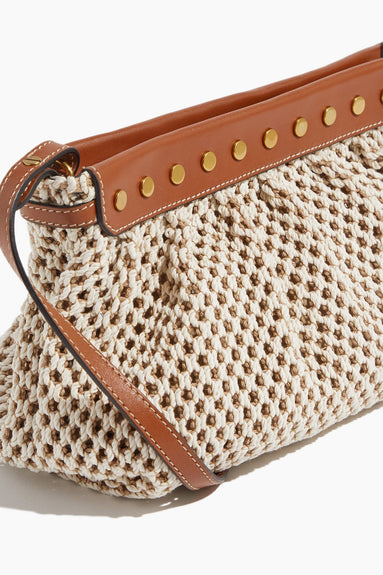 Isabel Marant Clutches Luz Medium Clutch in Ecru/Cognac Isabel Marant Luz Medium Clutch in Ecru/Cognac
