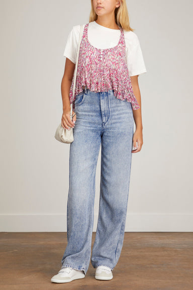 Etoile Isabel Marant Tops Slimea Top in Raspberry