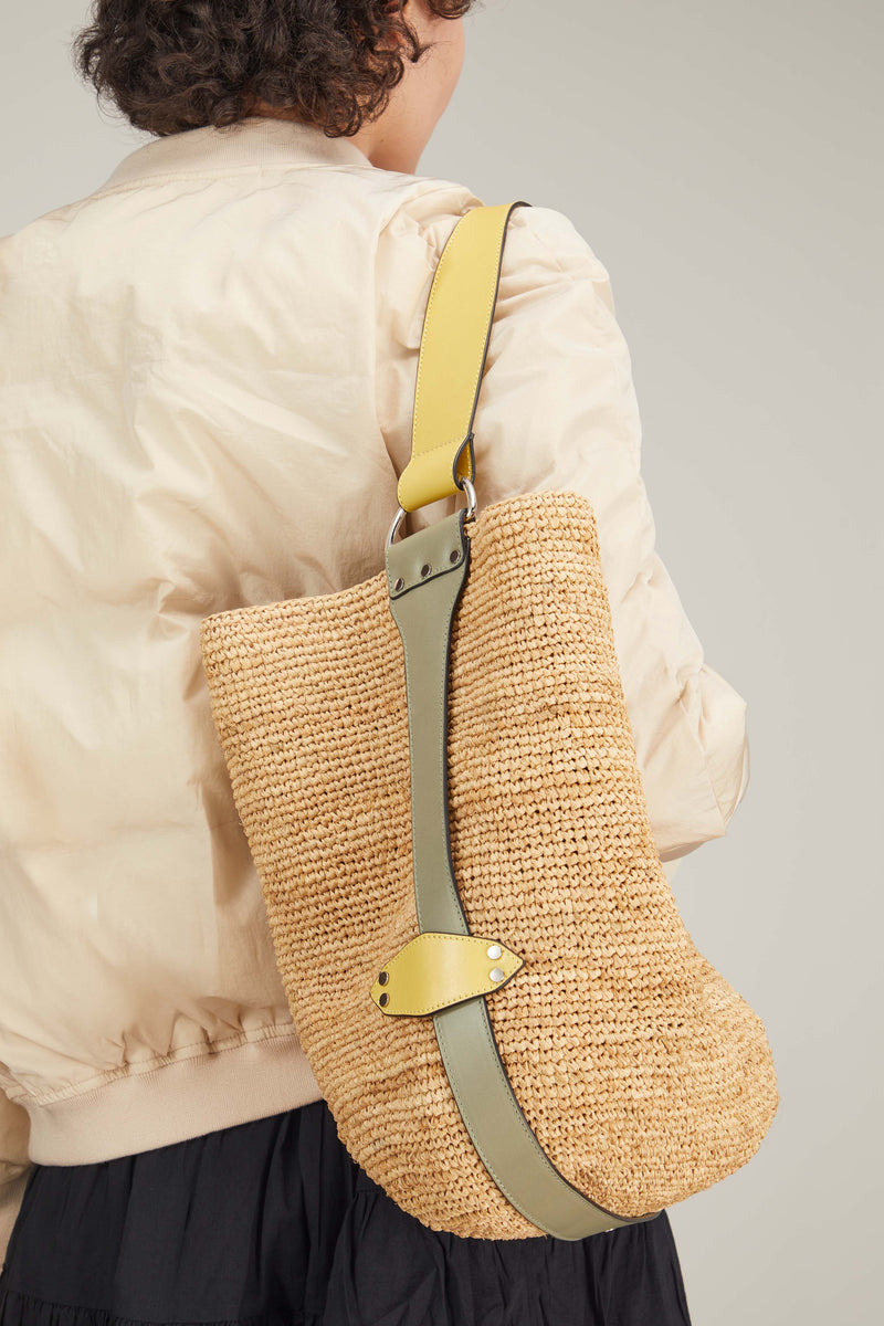 Isabel Marant woven raffia shoulder bag