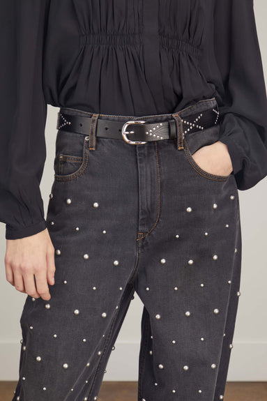 Isabel Marant Belts Telly Belt in Black/Silver Isabel Marant Telly Belt in Black/Silver