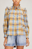 Etoile Isabel Marant Tops Idety Shirt in Blue/Yellow Etoile Isabel Marant Idety Shirt in Blue/Yellow
