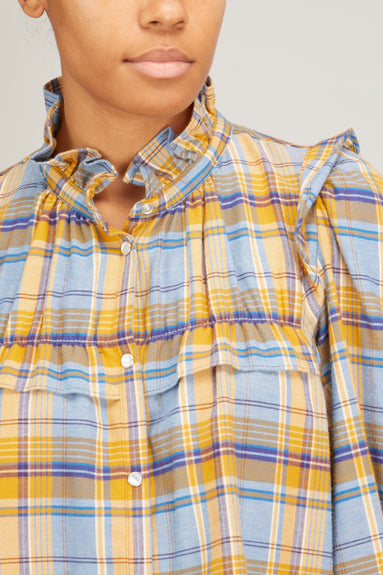 Etoile Isabel Marant Tops Idety Shirt in Blue/Yellow Etoile Isabel Marant Idety Shirt in Blue/Yellow