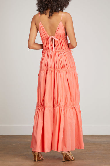 Jonathan Simkhai Dresses April Solid Poplin Dress in Coral