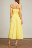 Simkhai Dresses Caroline Pleated Midi Dress in Limoncello Jonathan Simkhai Caroline Pleated Midi Dress in Limoncello