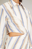 Jonathan Simkhai Dresses Marge Heavy Cotton Midi Dress in Nougat Stripe