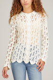 Jonathan Simkhai Tops Harriet Crochet Shirt in Ivory Jonathan Simkhai Harriet Crochet Shirt in Ivory